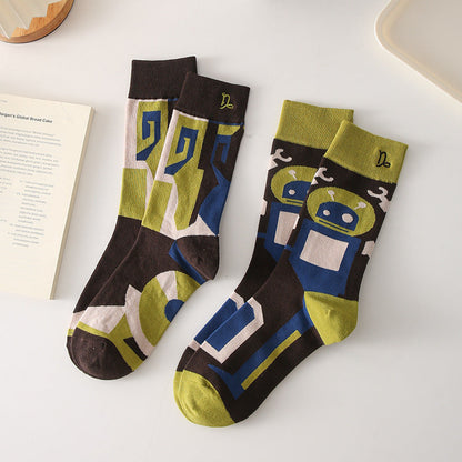 Rufia - 4 Pairs Zodiac Sign Socks