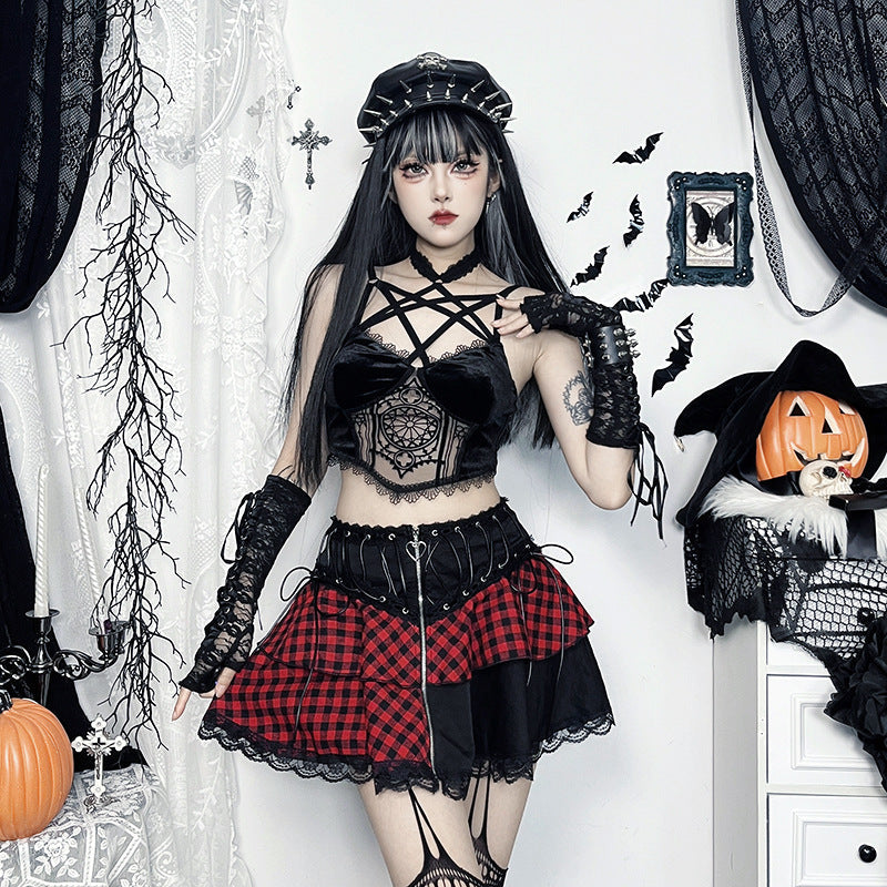 Trendy Plaid Mini Skirt Stylish Casual A-Line Skirt