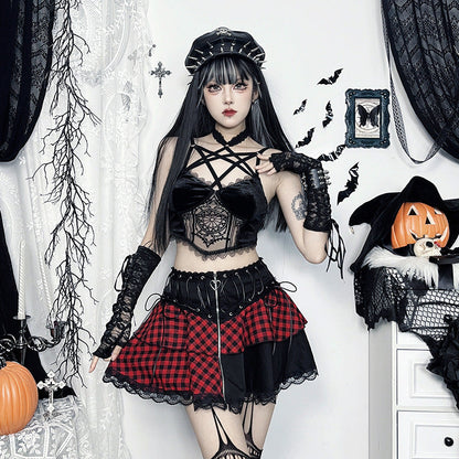 Trendy Plaid Mini Skirt Stylish Casual A-Line Skirt
