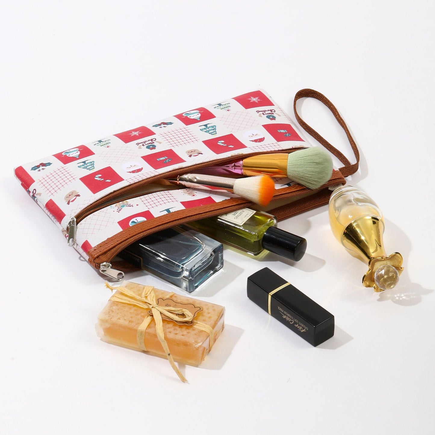 Simple Portable Christmas PU Storage Bag