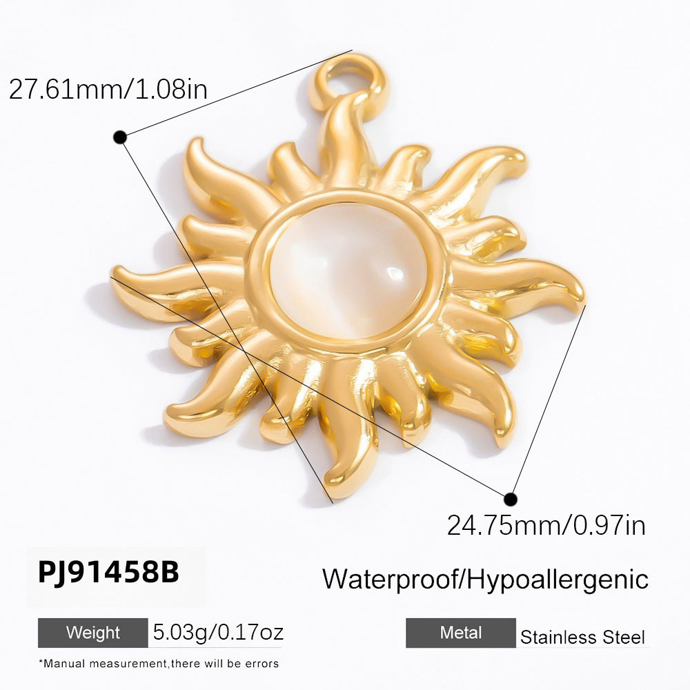 Natural Stone DIY Jewelry Accessories Stainless Steel 18K Gold Necklace Bracelet