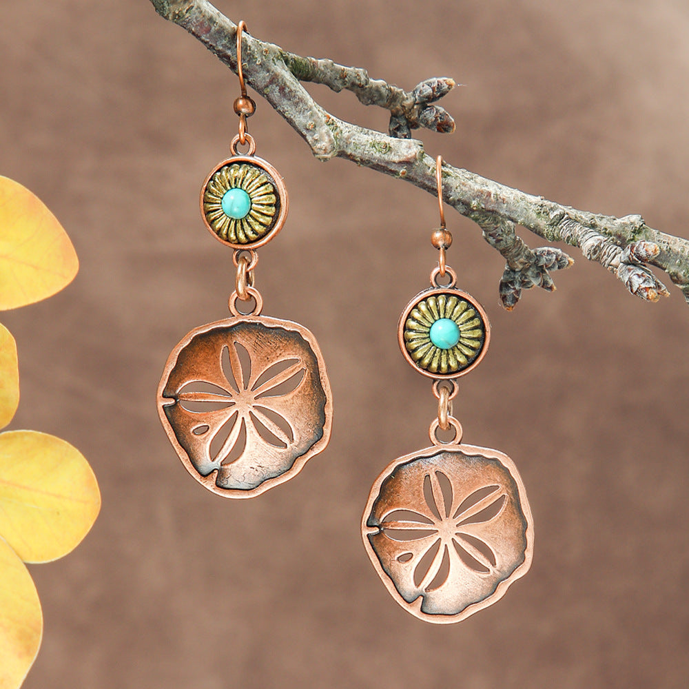 Bohemian Geometric Metal Earrings Creative Design for Women