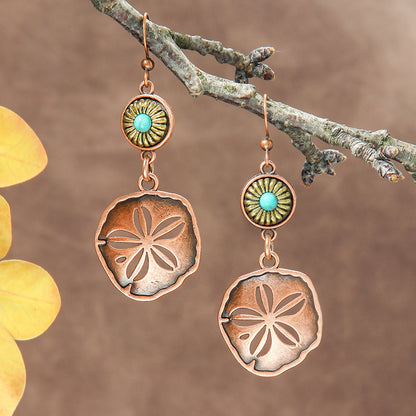 Bohemian Geometric Metal Earrings Creative Design for Women