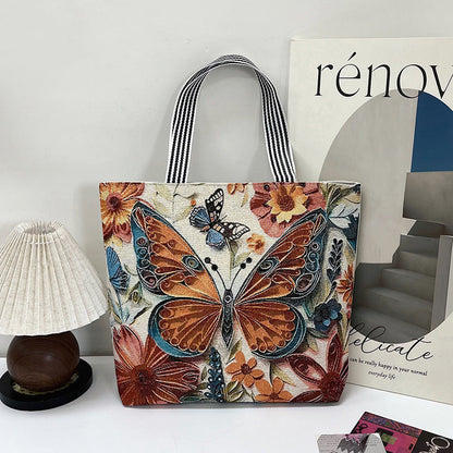 Fashionable Gold Embroidery Animal Tote Bag Stylish Shoulder Bag