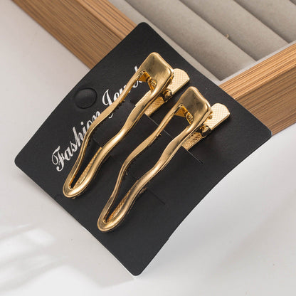 Chic Heart Bow Hair Clips Alloy Set for Women