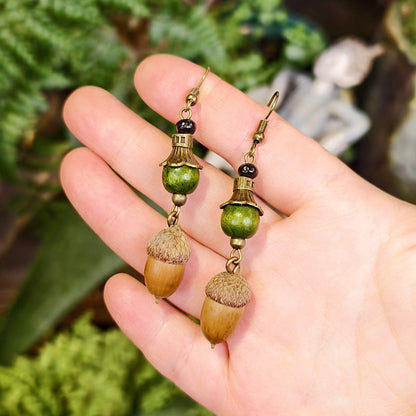 Bohemian Leaf Design Alloy Earrings with Natural Elements