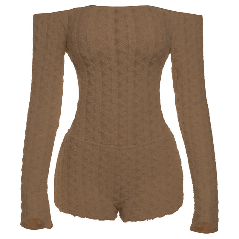 Trendy Off-Shoulder Long Sleeve Bodysuit