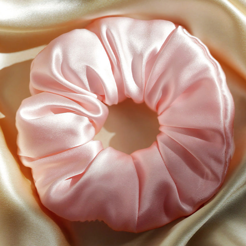 Soft Solid Color Satin Scrunchies Hair Tie