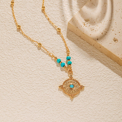 Vintage Eyes Turquoise Necklace