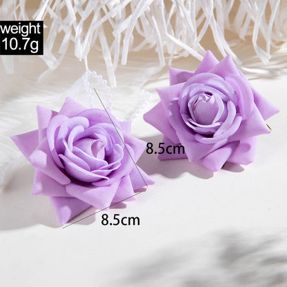 Colorful Floral Earrings With Sunflower And Rose Design