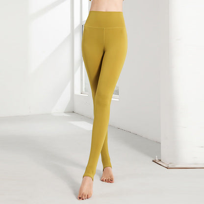 Yoga Clothes Women'S Running Fitness Solid Color Pants High Waist Hip Tights Dance Sports Pedal Pants Quick-Drying Yoga Pants