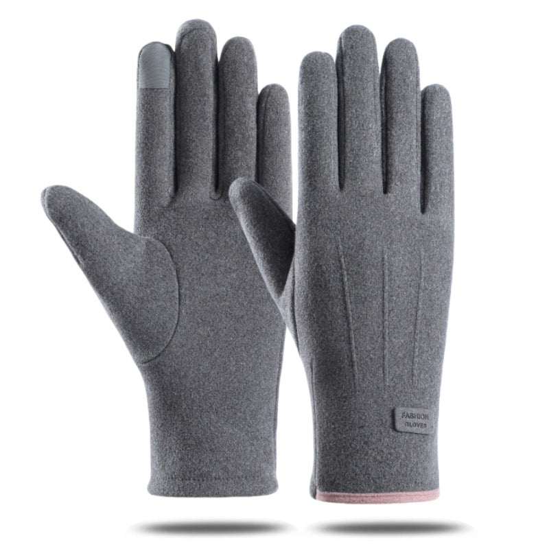 Winter Soft Windproof Thick Fleece Thermal Gloves