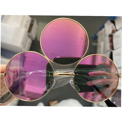 Trendy Round Sunglasses with Unique Double Ring Design