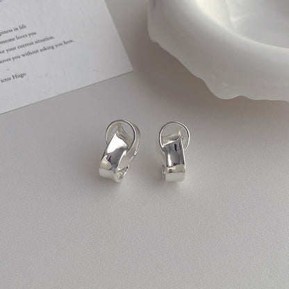 Silver Metal Irregular Cool Earrings