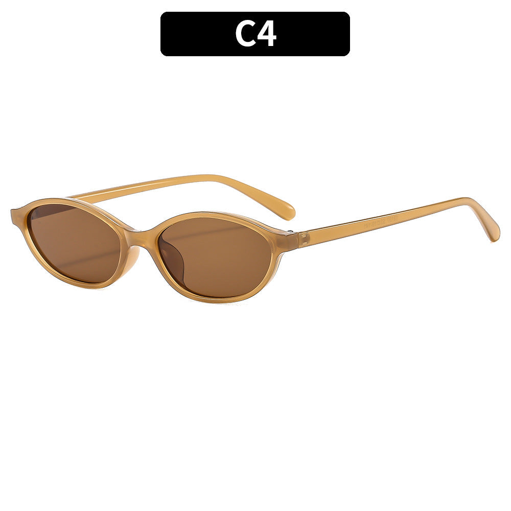 Retro Oval Sunglasses Chic UV400 Protection Eyewear