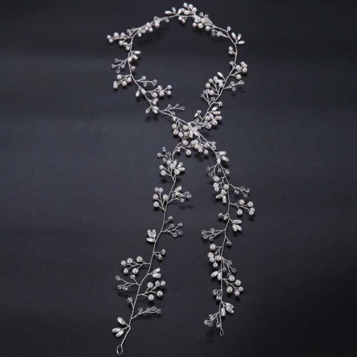 Handcrafted Pearl Headband Bridal Wedding Accessory