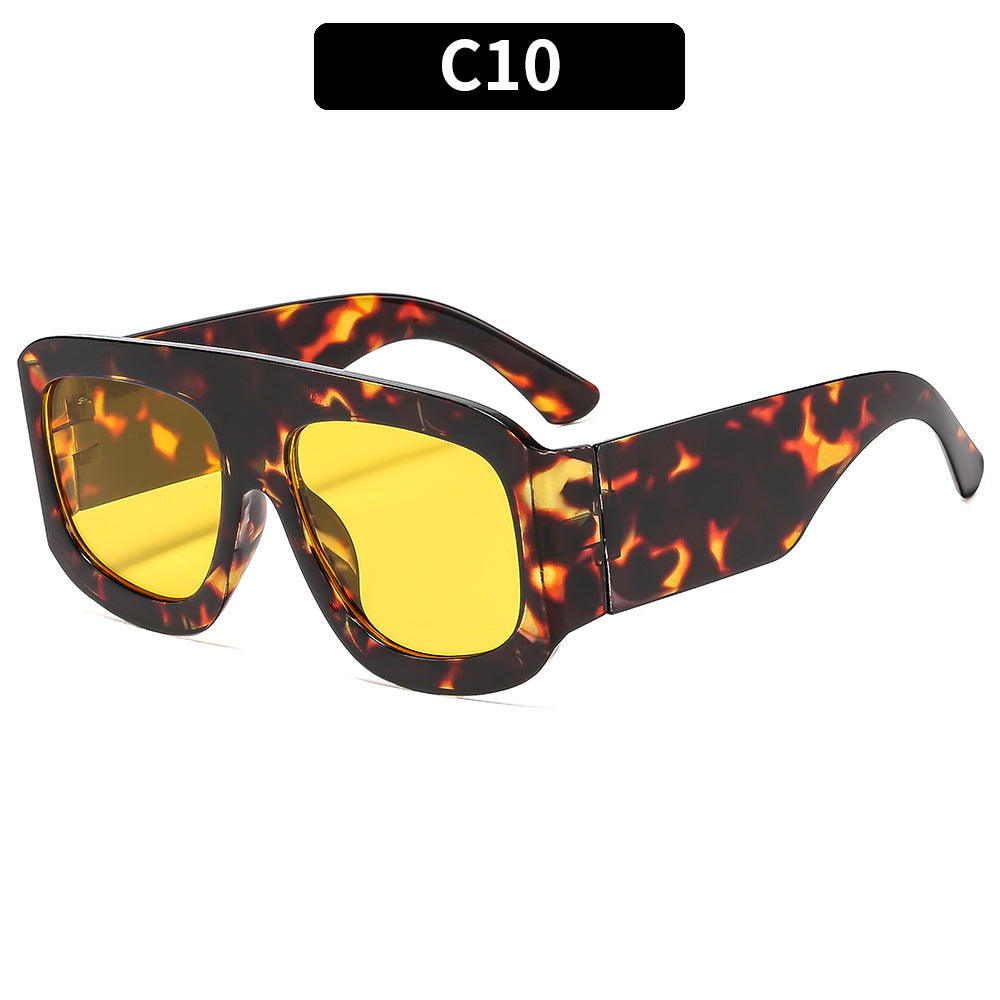 Trendy Square Frame UV400 Sunglasses Stylish Summer Eyewear