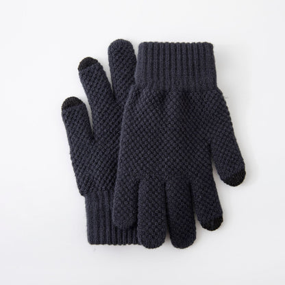 Touchscreen Winter Knitted Gloves Thicker Casual Insulated