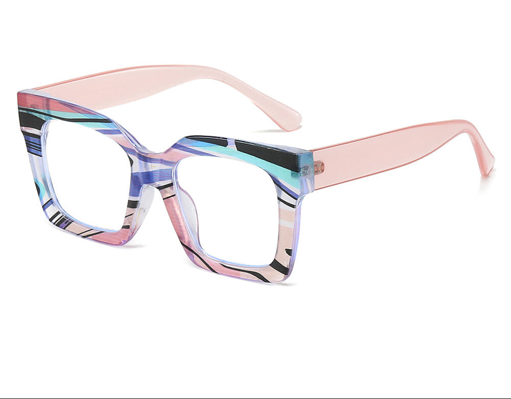 Trendy Floral Pattern Anti-Blue Light Glasses