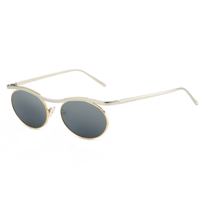 Gothic Steampunk Vampire Mirrored Round Metal Sunglasses