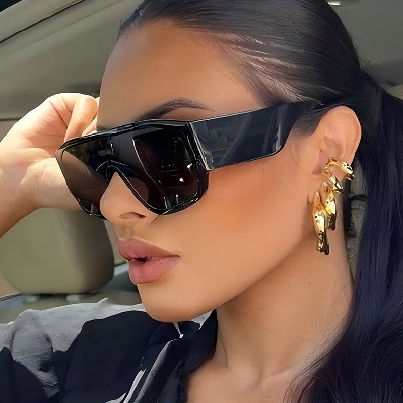 Stylish Rectangle Frame UV400 Sunglasses for Outdoor Activities