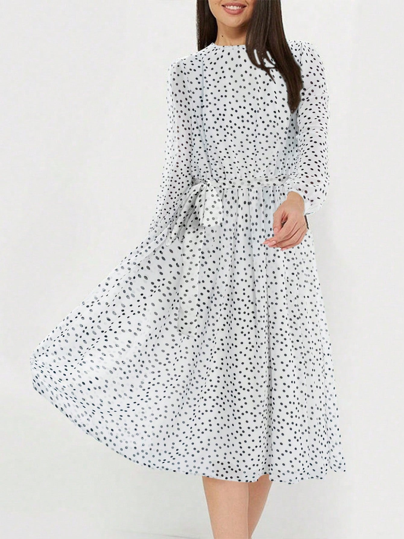 Floral Print Tie Waist Maxi Dress for Women