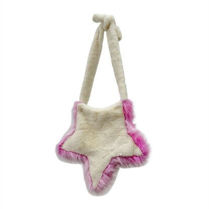 Cute Fuzzy Star-shaped Crossbody Shoulder Bag