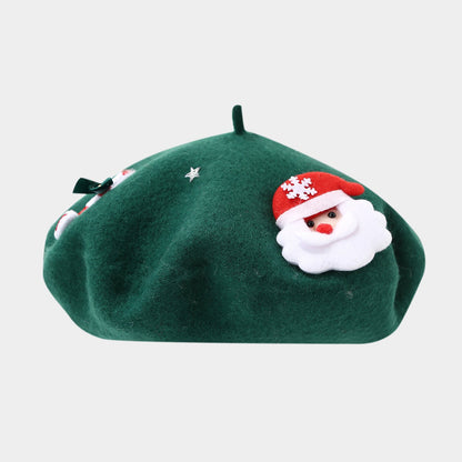 Winter Elegant Wool Blend Christmas Beanie Hat
