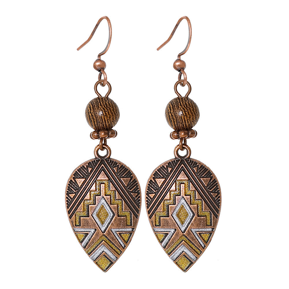 Bohemian Style Dangle Earrings Fashionable Colorful Vacation Accessories