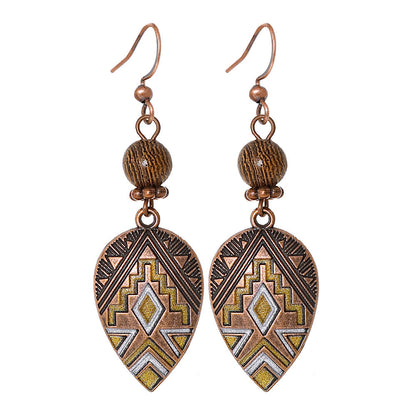 Bohemian Style Dangle Earrings Fashionable Colorful Vacation Accessories