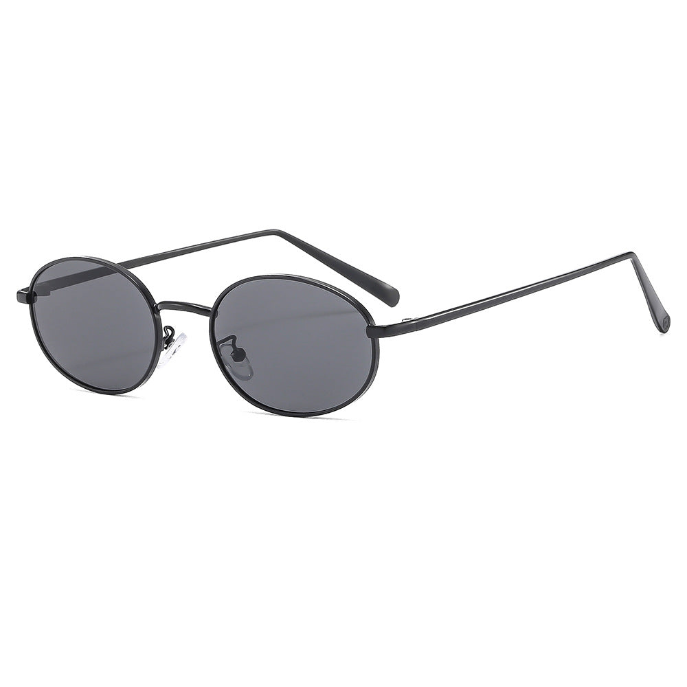 Retro Oval Hip-Hop Fashion Sunglasses Unisex Outdoor UV Protection
