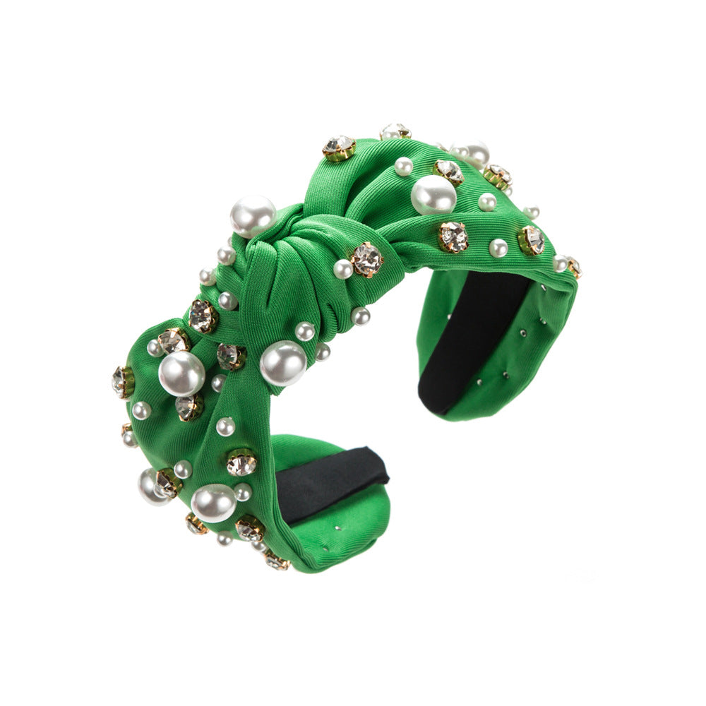 Wide Headband with Pearl Detail for Stylish Women