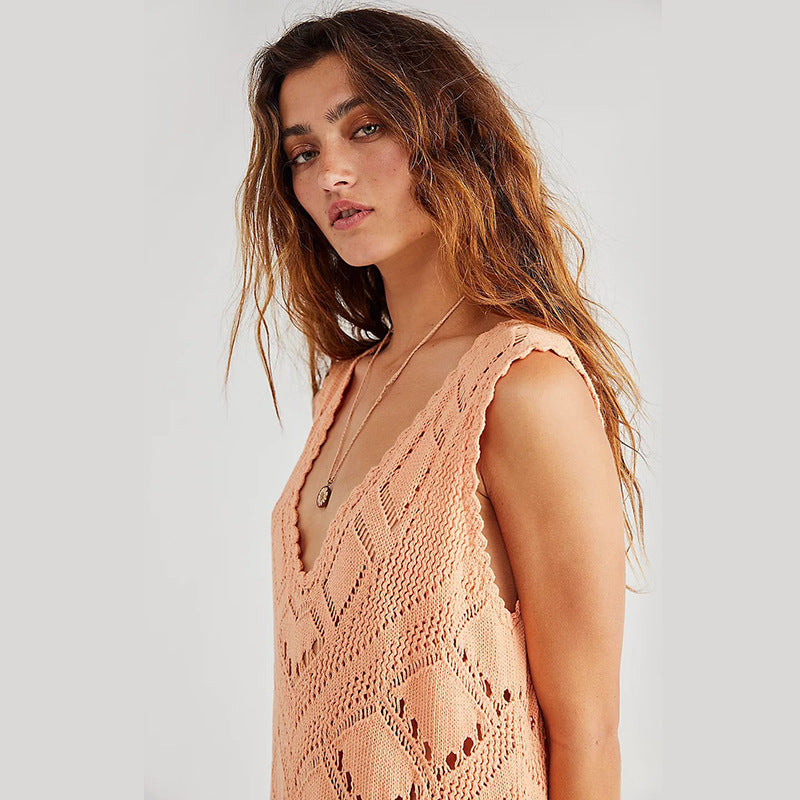 Beach Blousevest Knit Blousebeach Knit Resort Skirt