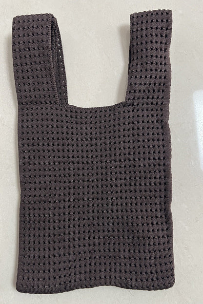 Chic Vintage Hollow Knit Tote Bag for Women