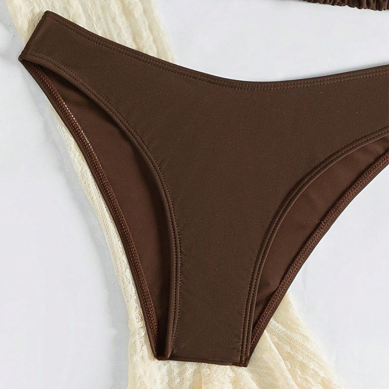 4PCS Sexy String Tie Swimwear with Flounce Cover