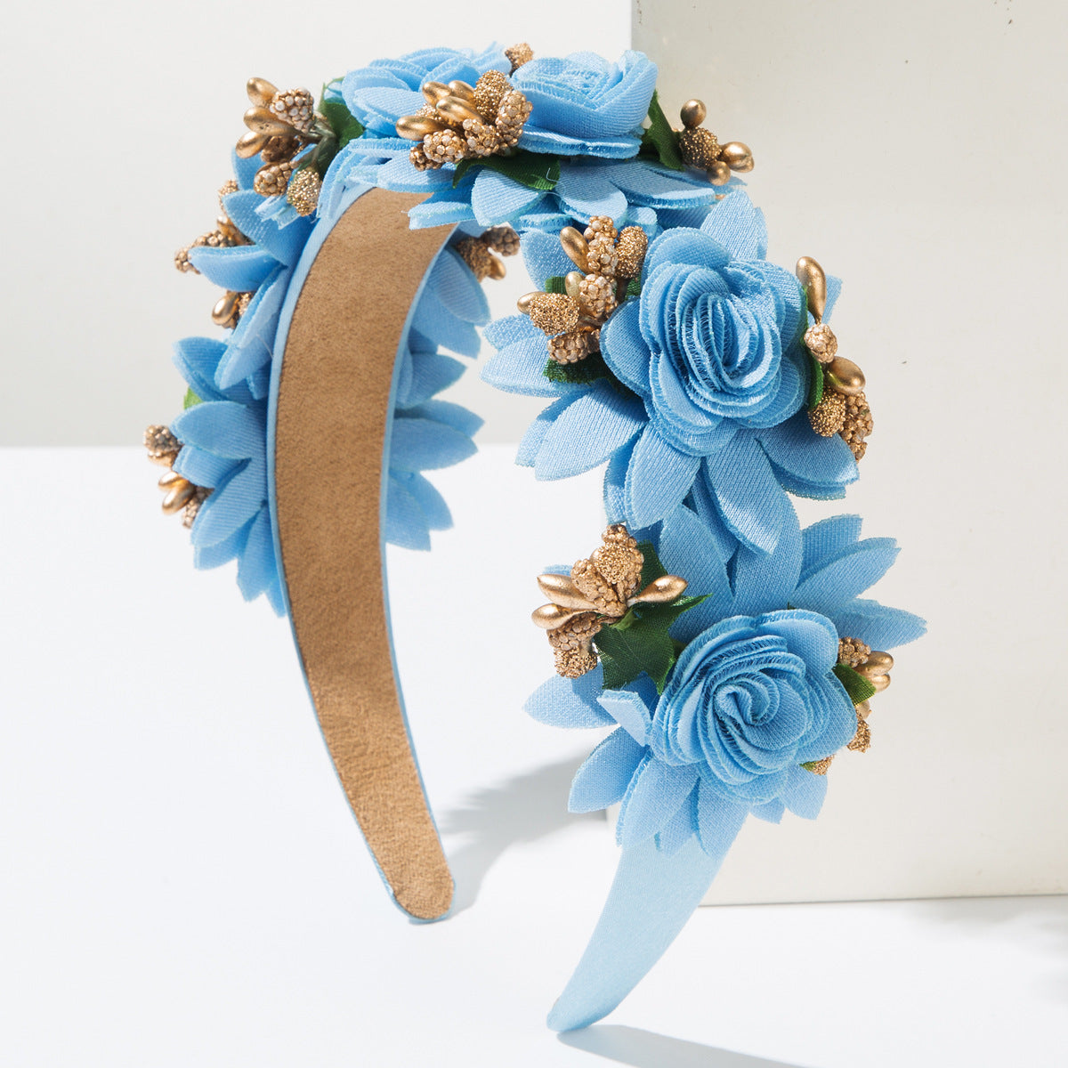 Floral Hairband Elegant Faux Flowers Hair Accessory