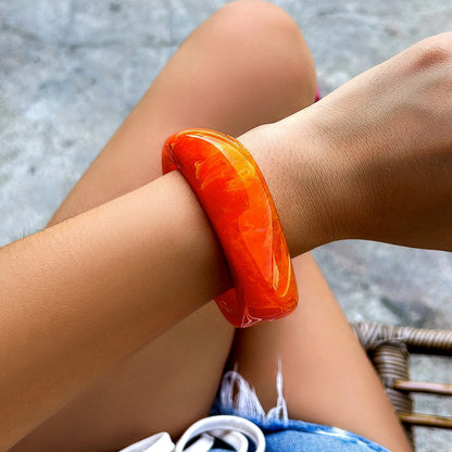 Geometric Acrylic Bangle Bracelet Trendy Ins Style For Women