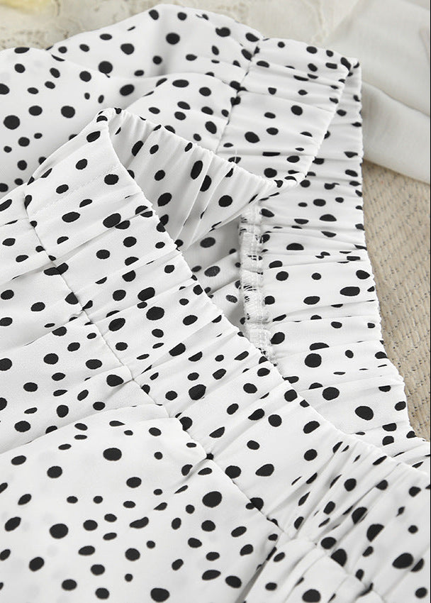 Polka Dot Lounge Set Lightweight Breathable Fabric