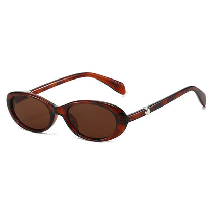 Trendy Oval Sunglasses with Rhinestones and Pearls