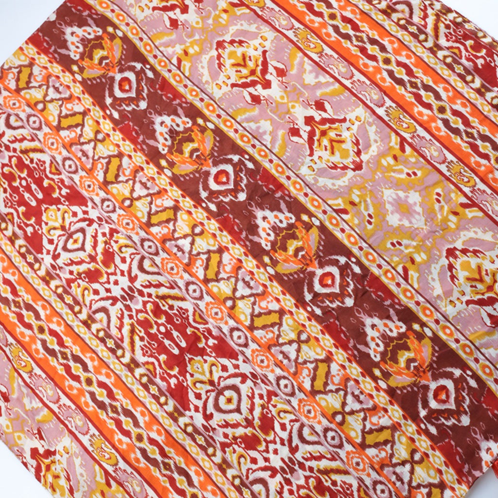 Ethnic Style Print Silk Scarf Satin Simple Ladies Long Scarf Spring And Summer Scarf Shawl