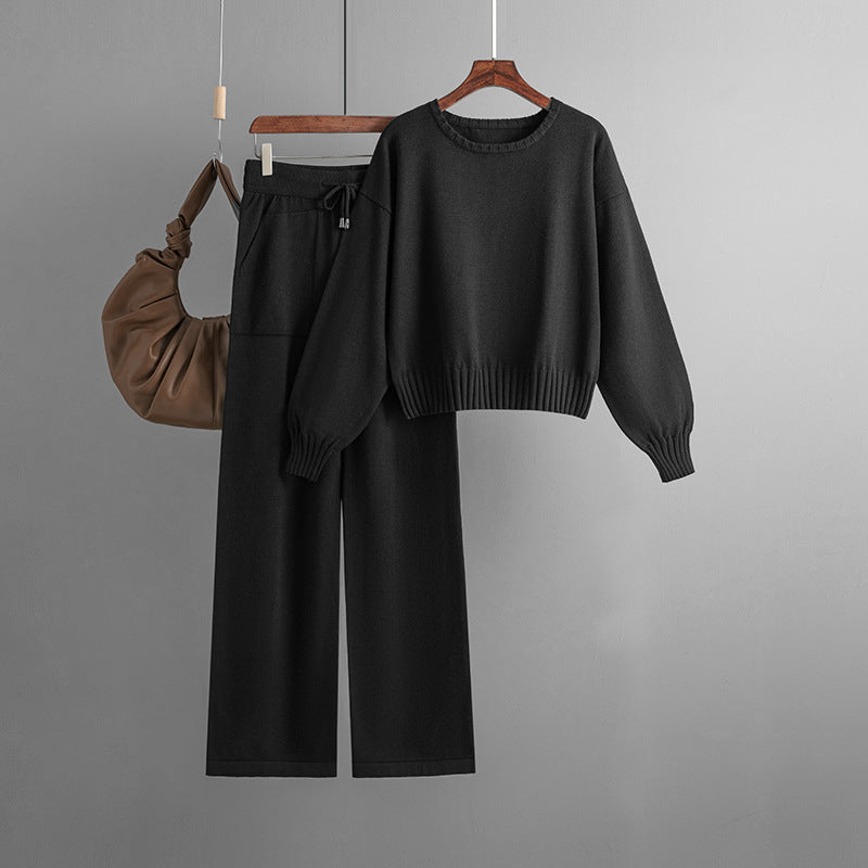 2+ Round Neck Simple Knit Sets