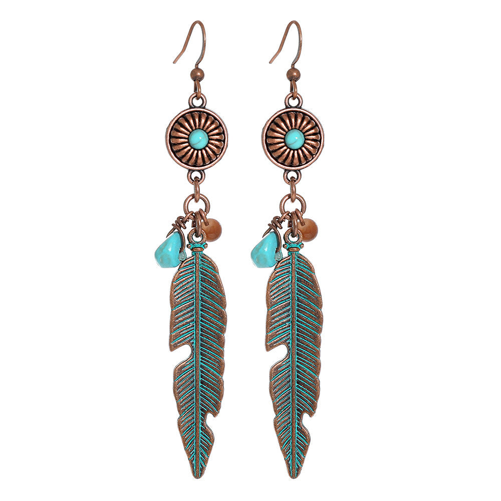 Vintage Metal Tassel Earrings Creative Bohemian Jewelry