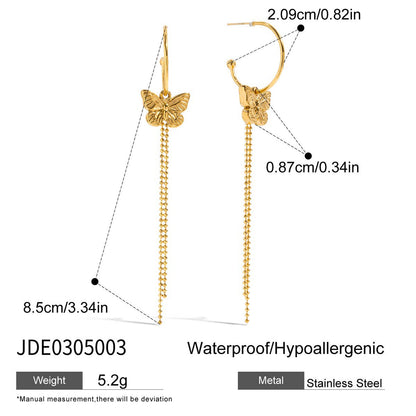 Bow Knot Tassel Dangle Hook Earrings