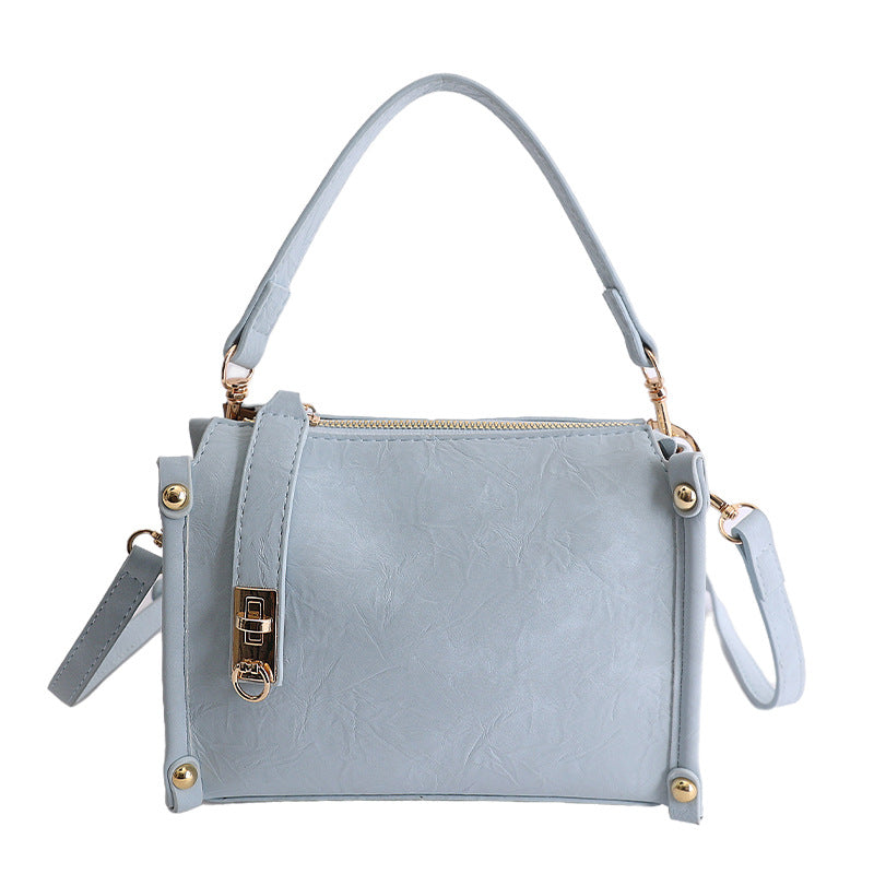 Trendy Candy Color Mini Tote Bag Stylish Commuter Bag