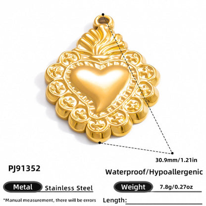 DIY Heart Butterfly Pendant Stainless Steel Jewelry Accessories