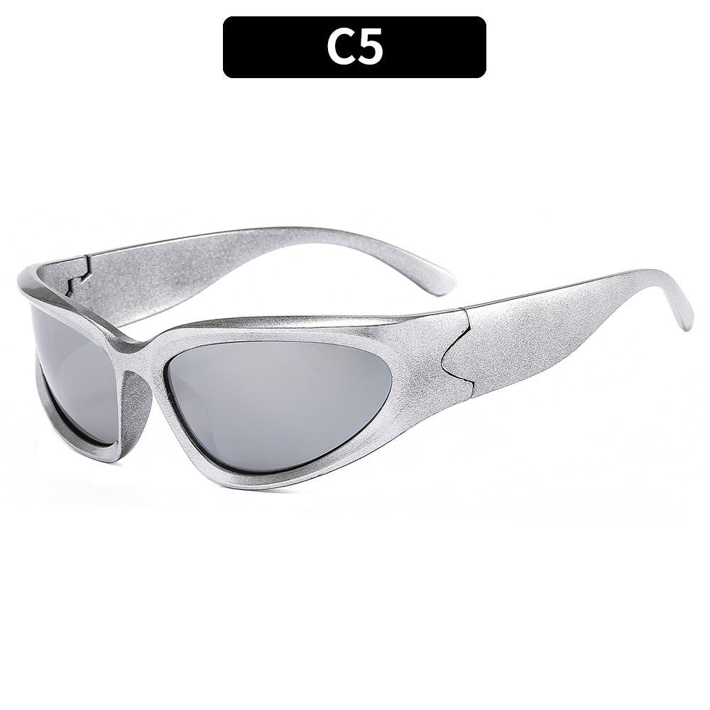 Trendy Y2K Oval Frame Sunglasses with UV400 Protection
