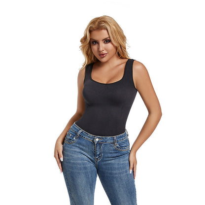 Seamless Square Neck Body Shaper Bodysuit