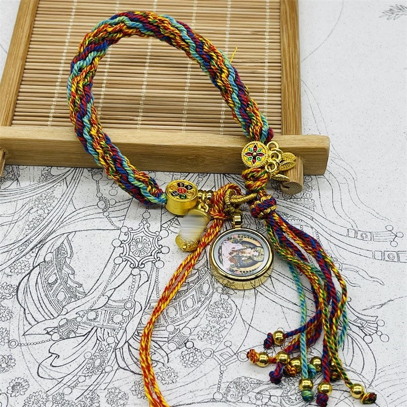 Tibet Hand-Woven Diamond Rope Hand Rope Bracelet Jewelry Gifts