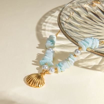Pearl Shell Pendant Cute Necklace