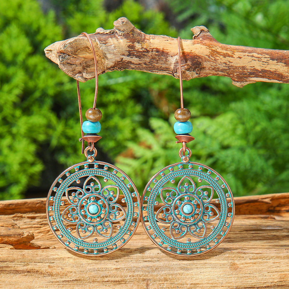 Bohemian Vintage Tassel Earrings Set Handmade Zinc Alloy Accessories